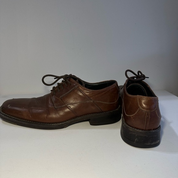 Bacco Bucci Men’s 9 Oxford Brown Leather Dress Shoes Made In Italy - Picture 11 of 15